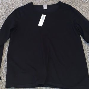 plain black long sleeved thick shirt never worn